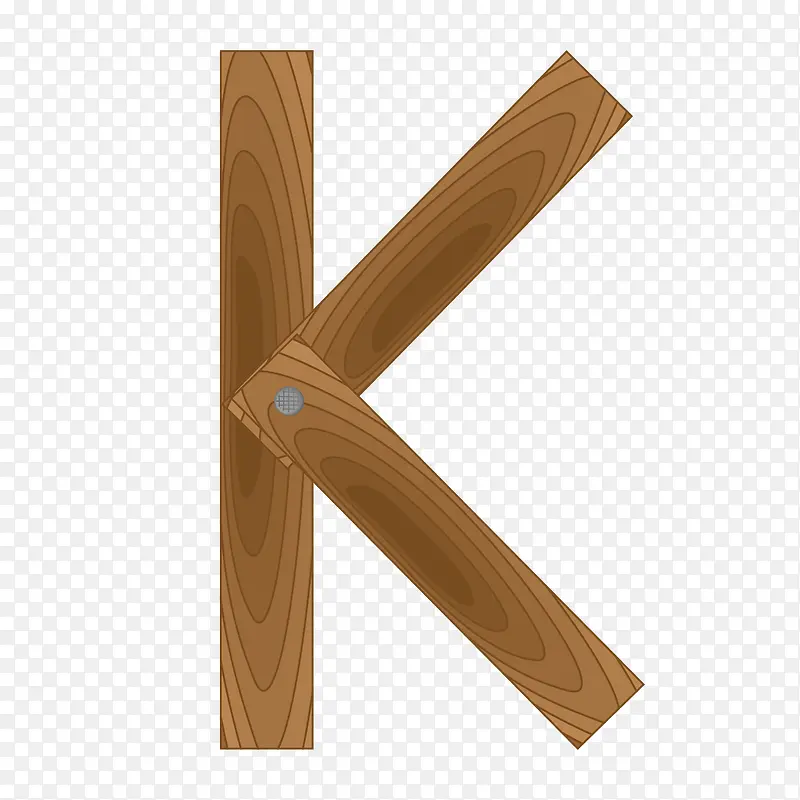 创意木制英文字母K