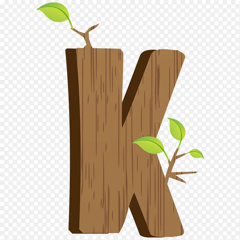 创意木制英文字母K