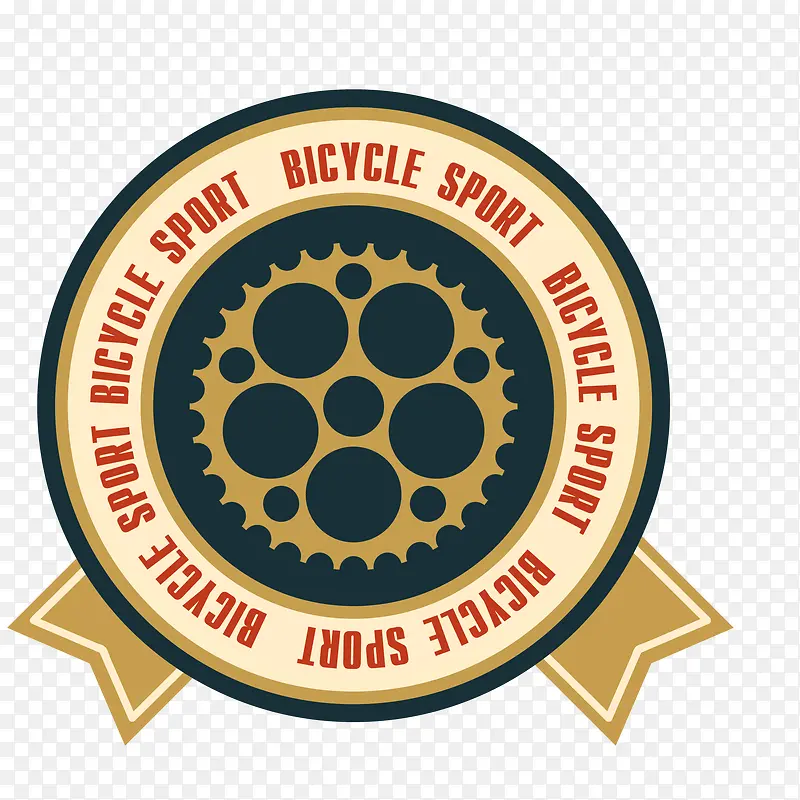 圆形的自行车徽章设计