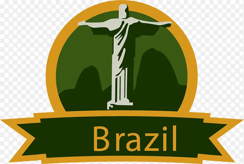 矢量巴西旅行标签
