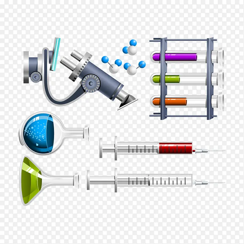 生物医疗仪器矢量图案