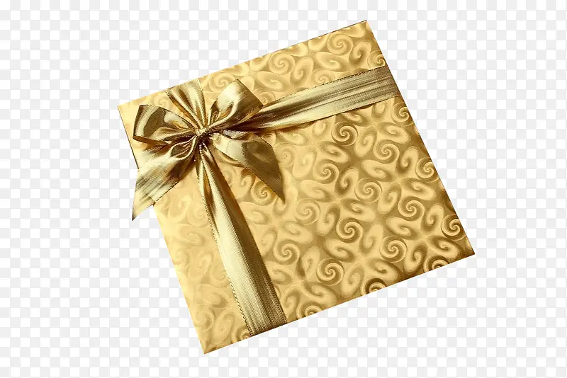 金色绸缎礼物盒