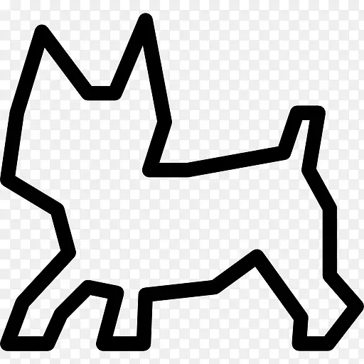 小狗，小宠物狗的形状图标