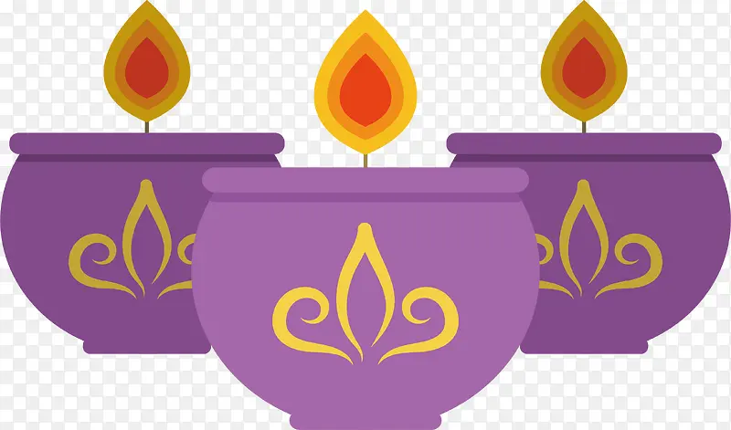 紫色宗教烛台