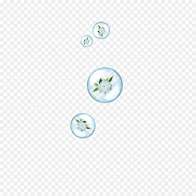 泡泡里的花瓣图