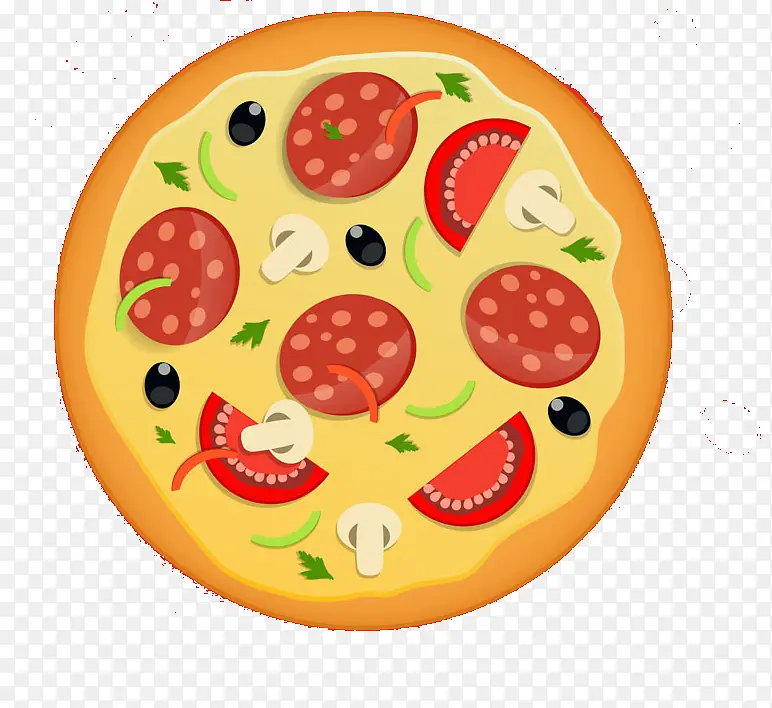 卡通西红柿披萨