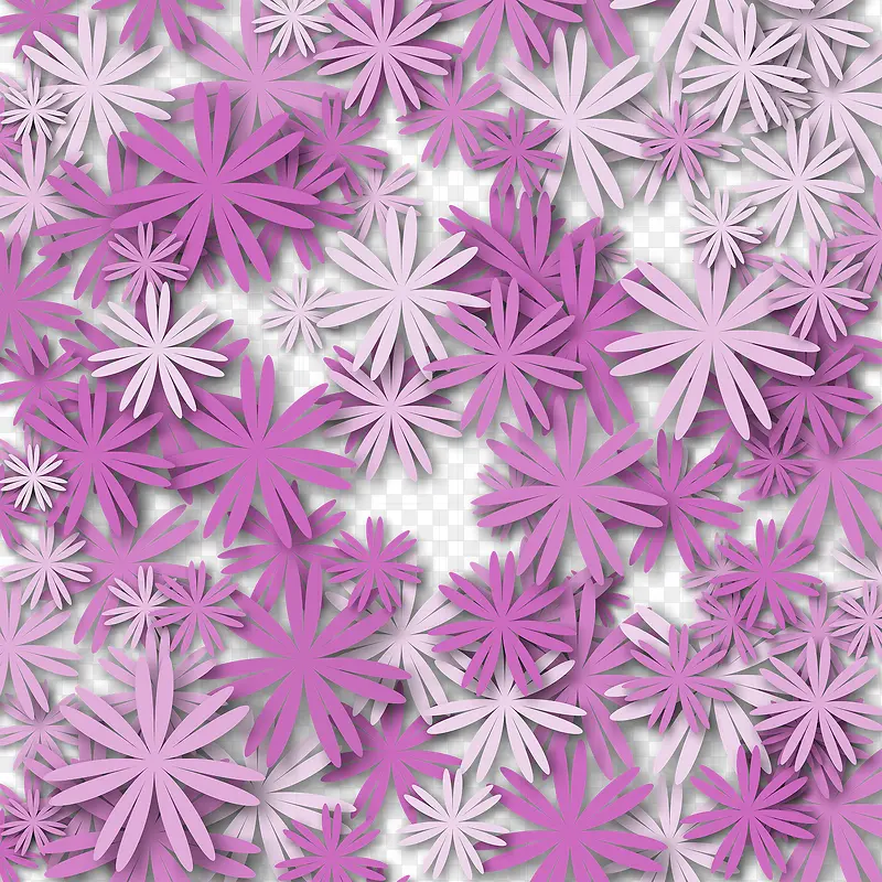 紫色碎花图案设计矢量图
