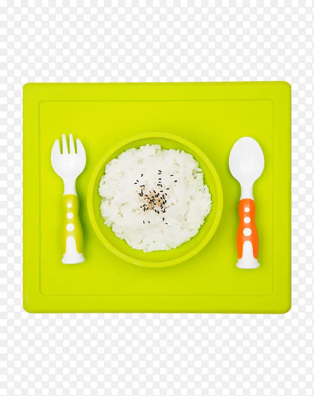 儿童硅胶碗餐垫碗绿色