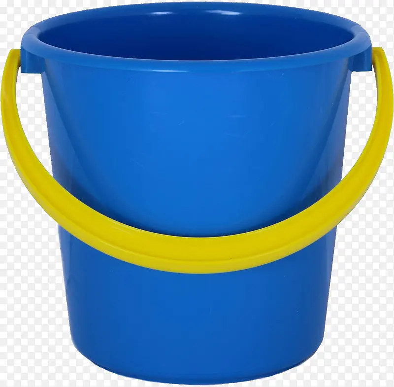一个蓝色圆形的水桶