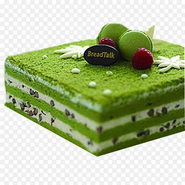 绿色抹茶蛋糕免抠元素