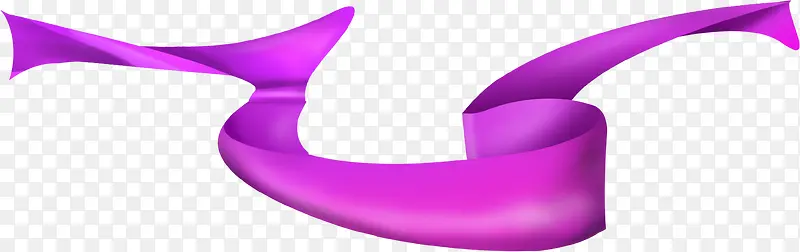 漂浮的紫色缎带