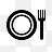 盘子和叉子小图标