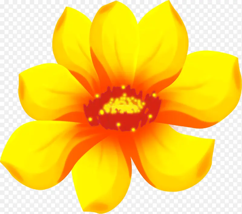 手绘黄色花卉十字绣图片