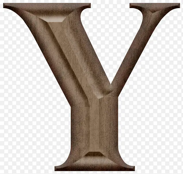 木质雕刻字母Y