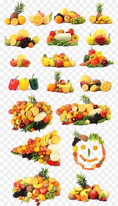 各种水果与蔬菜组图