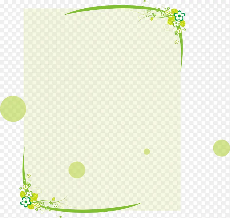 绿色花纹边框