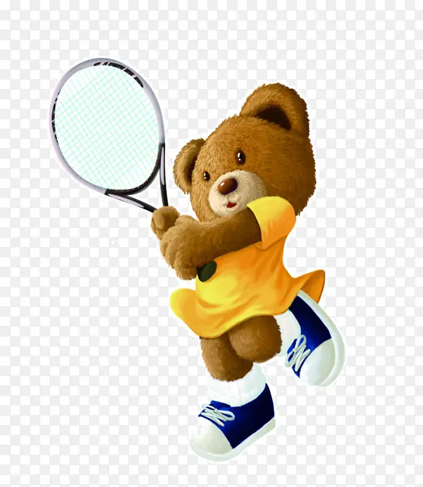打网球的小熊