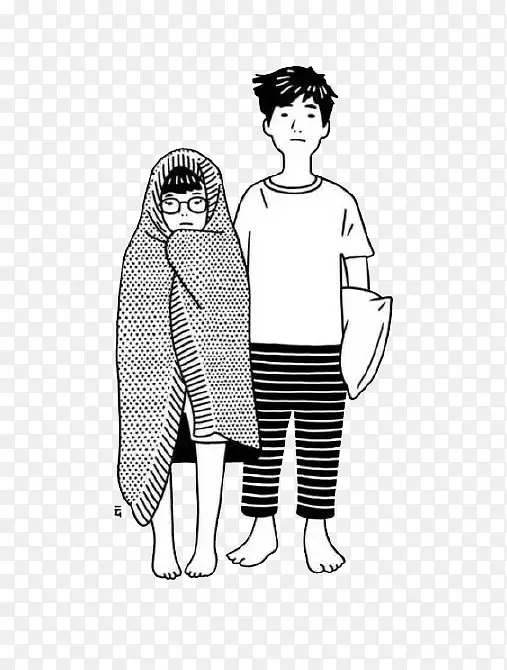 黑白插画