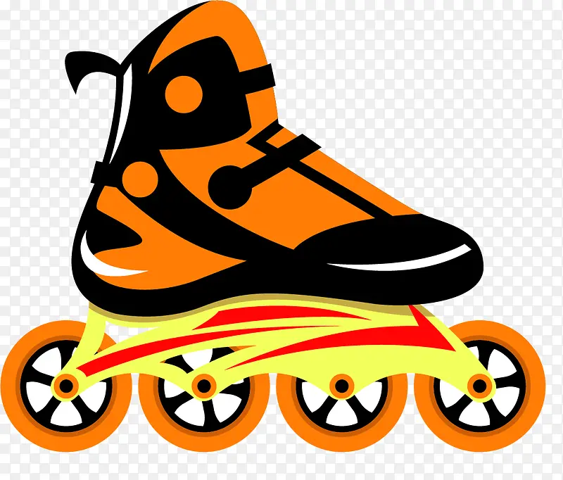橙色幻影竞技轮滑鞋