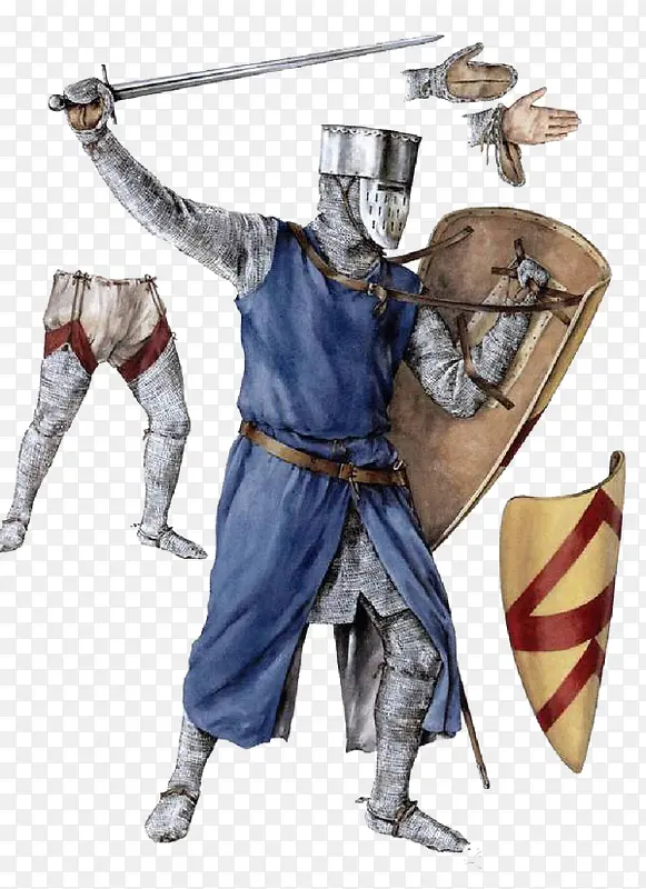 中世纪刀盾士兵