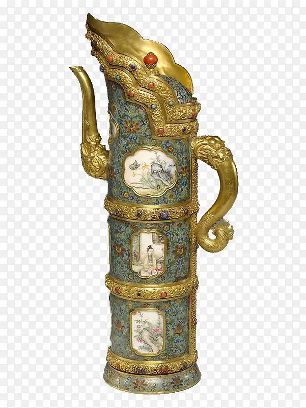 金胎琺瑯多穆壺