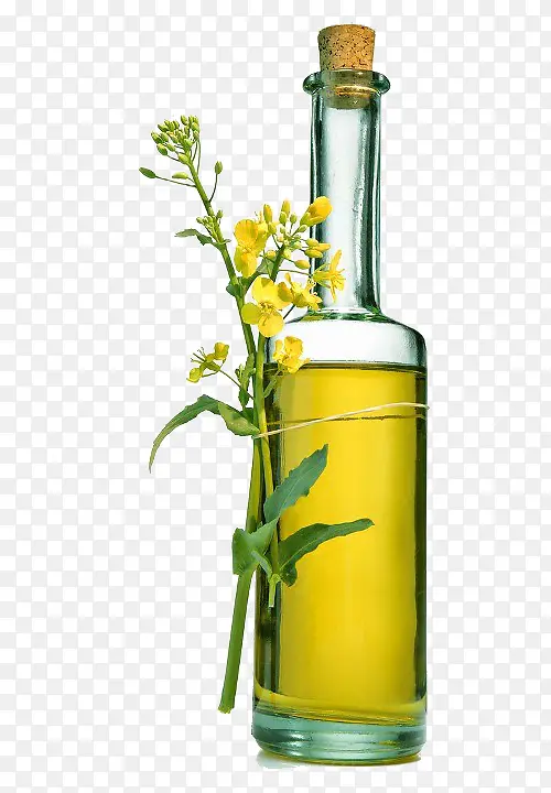 菜花和一瓶菜籽油