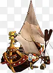 游戏场景创意复古船