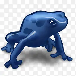 蓝色青蛙设计图标