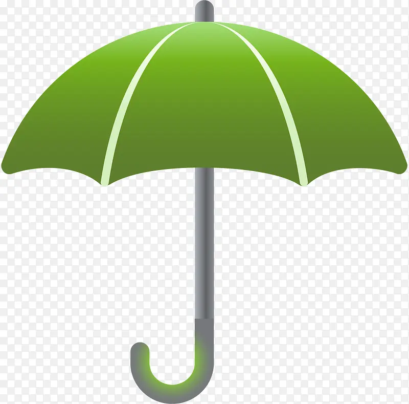 绿色雨伞图标