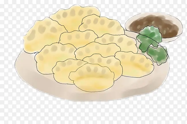 卡通饺子形状免扣素材