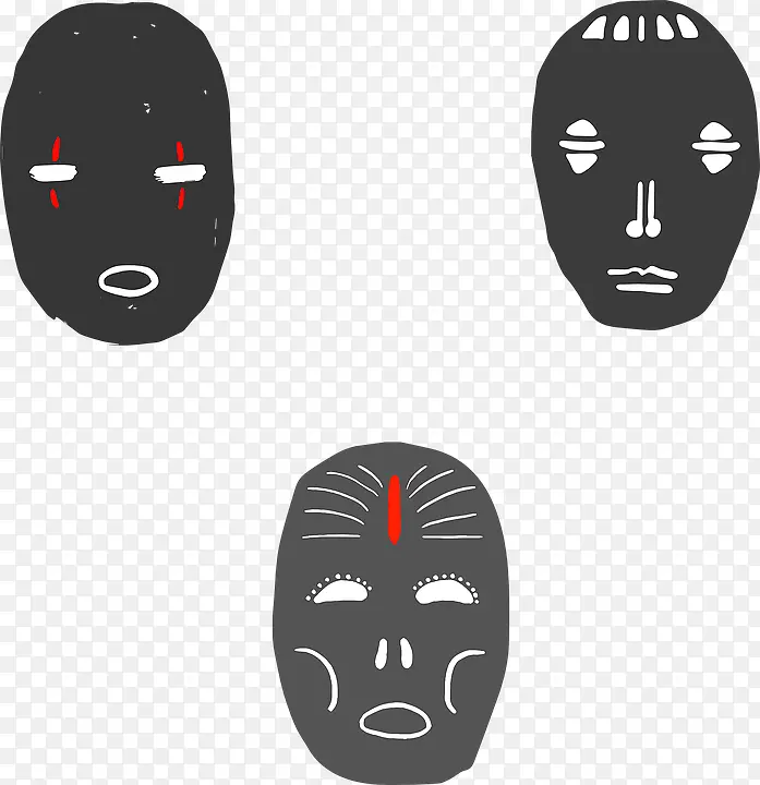 手绘部落面具