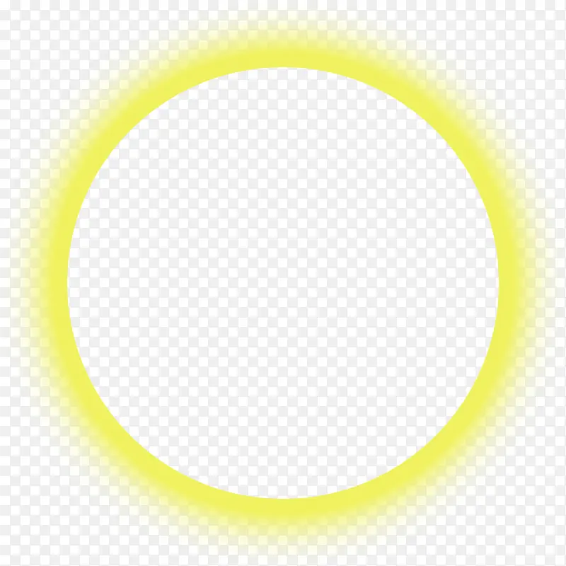 白色圆圈黄色光晕效果