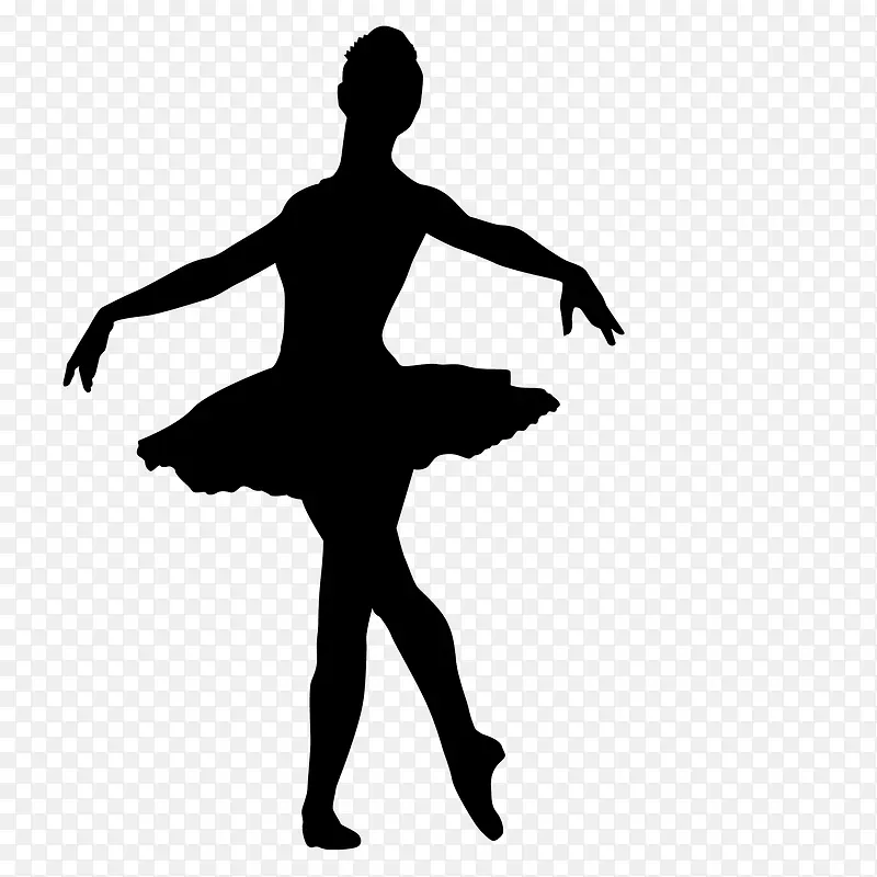 跳芭蕾舞的女人黑影