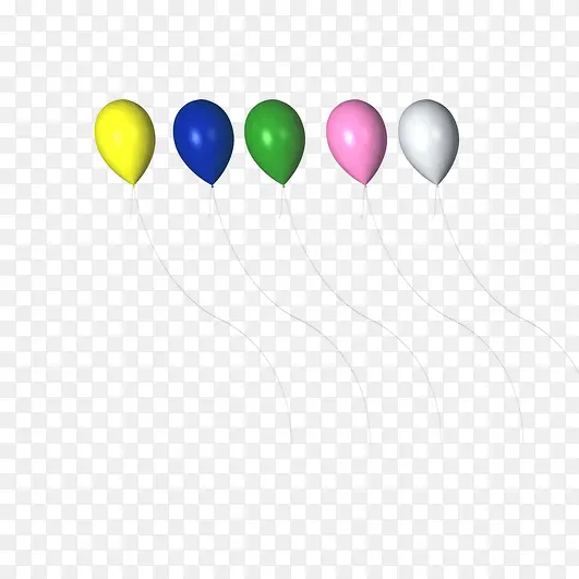 彩色球形飞扬气球
