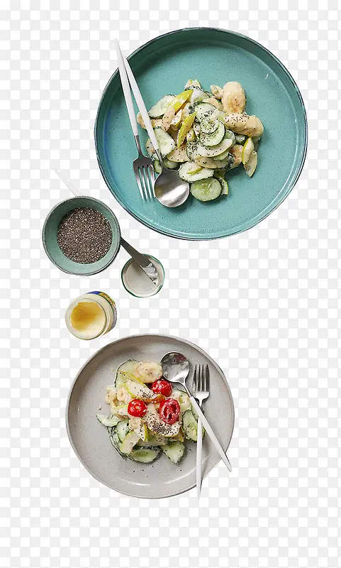 主食沙拉芝麻布丁
