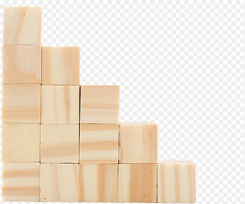 方形实木木块堆砌