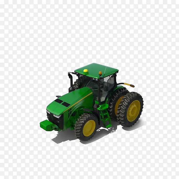 绿色拖拉机模型玩具