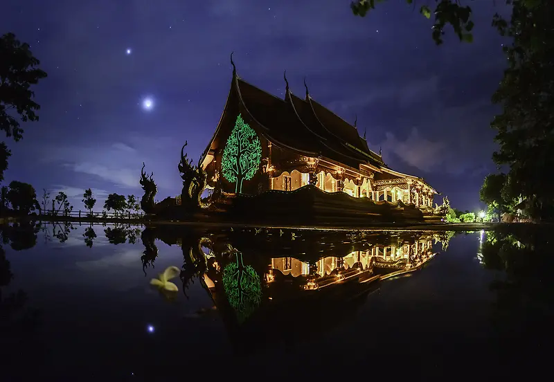 夜晚风景景色宜人
