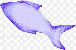 紫色手绘鲸鱼创意