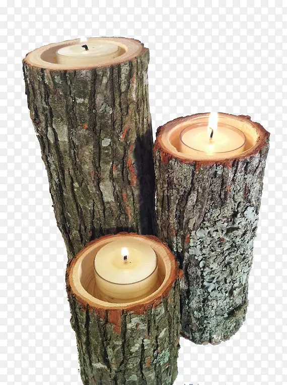 木头里的蜡烛
