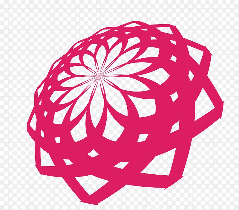 矢量创意商务logo红色花圆环