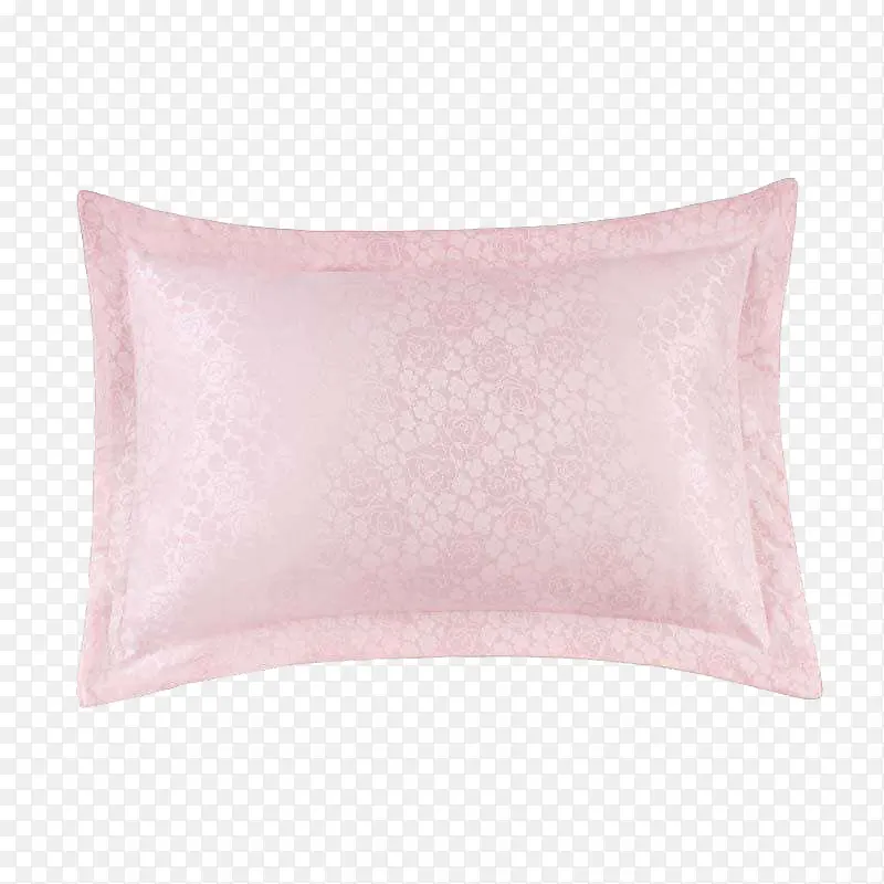 粉色双层布枕头