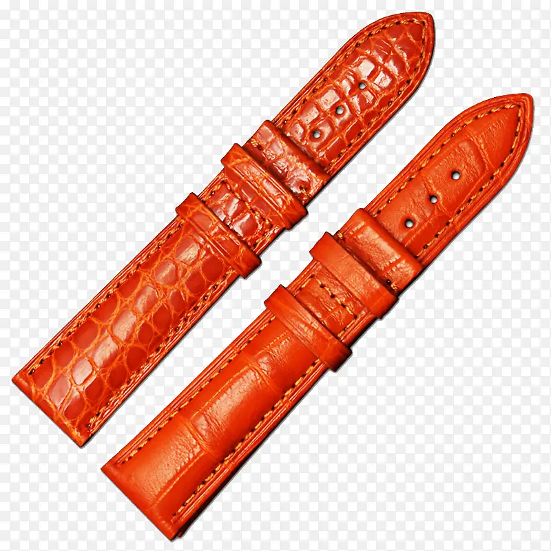 橘色圆纹表带和竹节纹表带