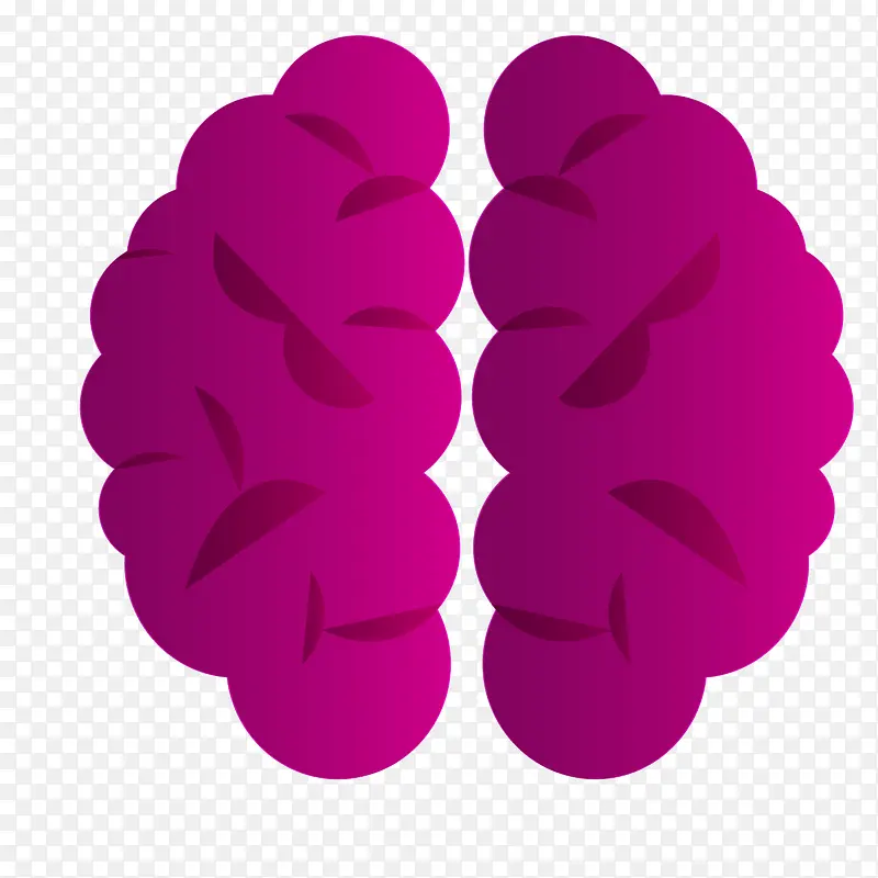 矢量最强大脑紫色渐变脑细胞