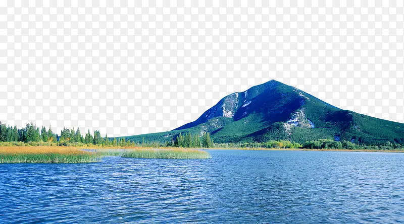 高山湖水优美风景素材