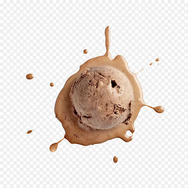 融化的冰淇淋球