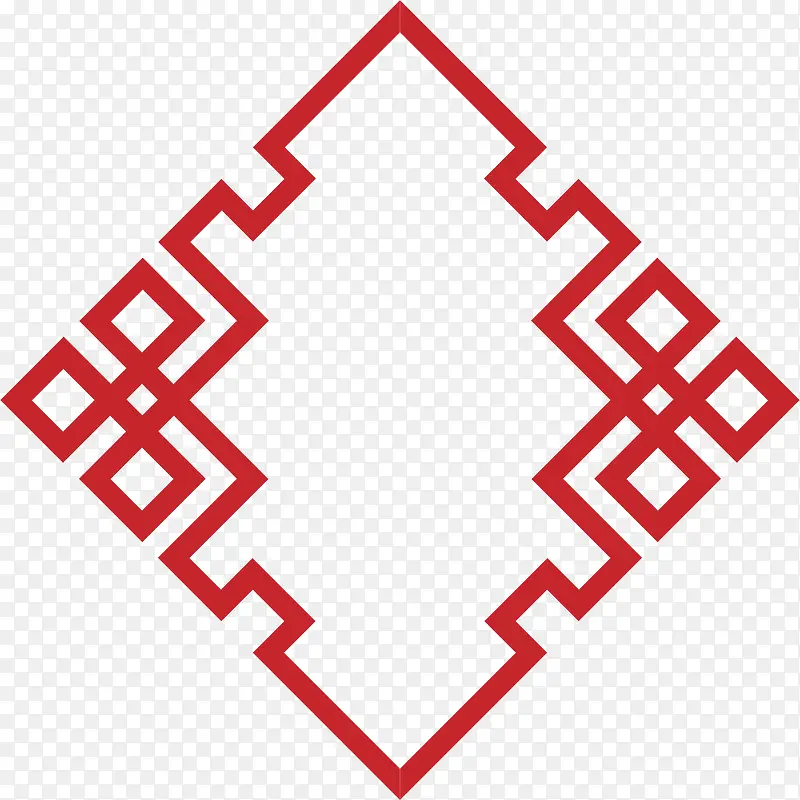 中式的手绘红色边条