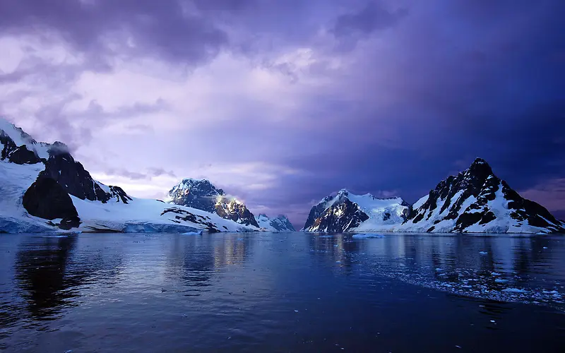 冰川海水天空高清素材