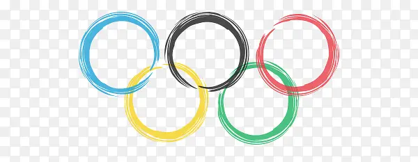 彩色奥运五环高清背景图片