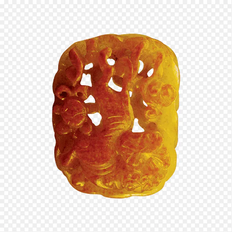 黄色玉佩素材